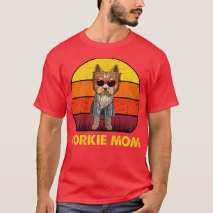 T-shirt Womens Yorkie Mama Retro Vintage Yorkshire Terrier