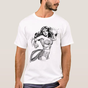 T-shirt Wonder Femme Black & White Defender