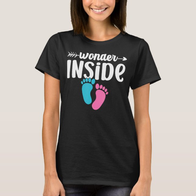 T-shirt Wonder Inside Faire-part bébé enceinte dans Pr (Devant)