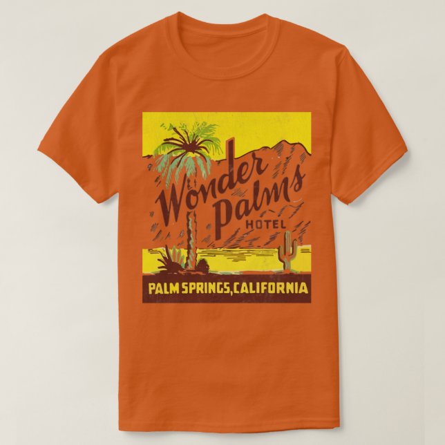 T-shirt Wonder Palms Palm Springs Retro les années 70 esth (Design devant)