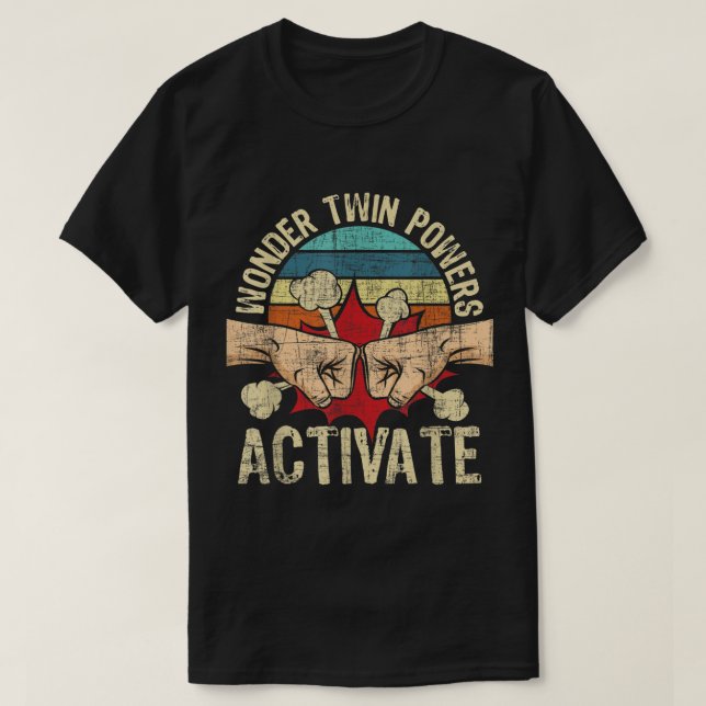 T-shirt Wonder Twin Powers Activation Twins Frère Soeur (Design devant)