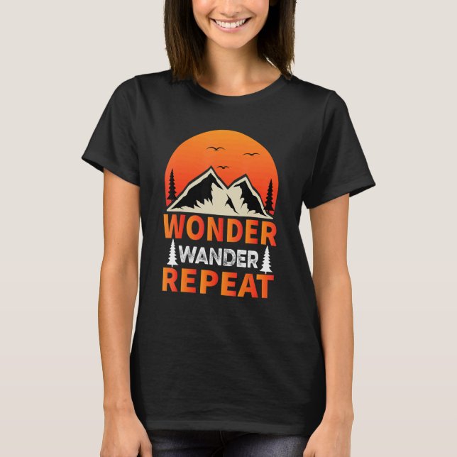 T-shirt Wonder Wander Répéter Randonnée essentiel (Devant)