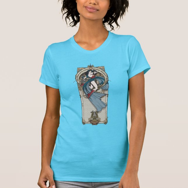 T-shirt Wonder Woman Art Nouveau Panel (Devant)