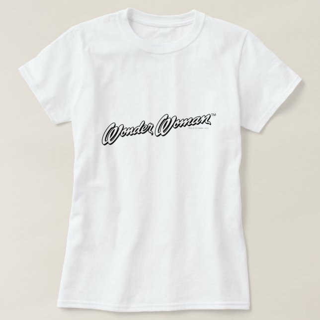 T-shirt Wonder Woman B&W Logo 1 (Design devant)