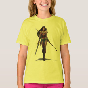 T-shirt Wonder Woman Battle-Ready Comic Art