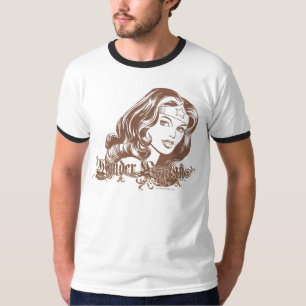 T-shirt Wonder Woman Brown