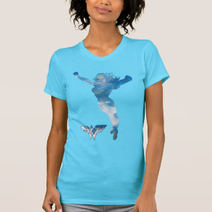 T-shirt Wonder Woman Ciel bleu Silhouette