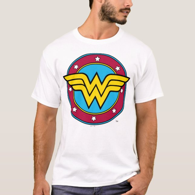 T-shirt Wonder Woman | Circle & Stars Logo (Devant)