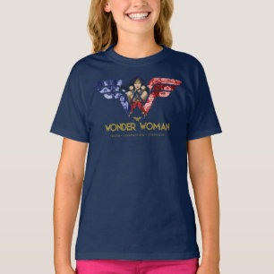 T-shirt Wonder Woman Crossed Arms dans le logo collage