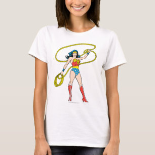 T-shirt Wonder Woman debout avec Lasso
