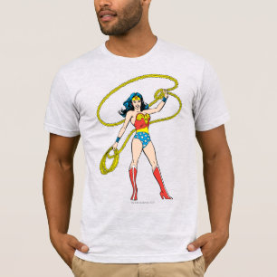 T-shirt Wonder Woman debout avec Lasso