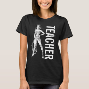T-shirt Wonder Woman Enseignant Pose Noir & Blanc