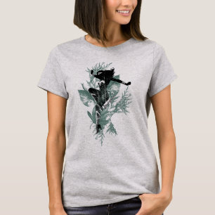 T-shirt Wonder Woman Landing Foliage Graphic