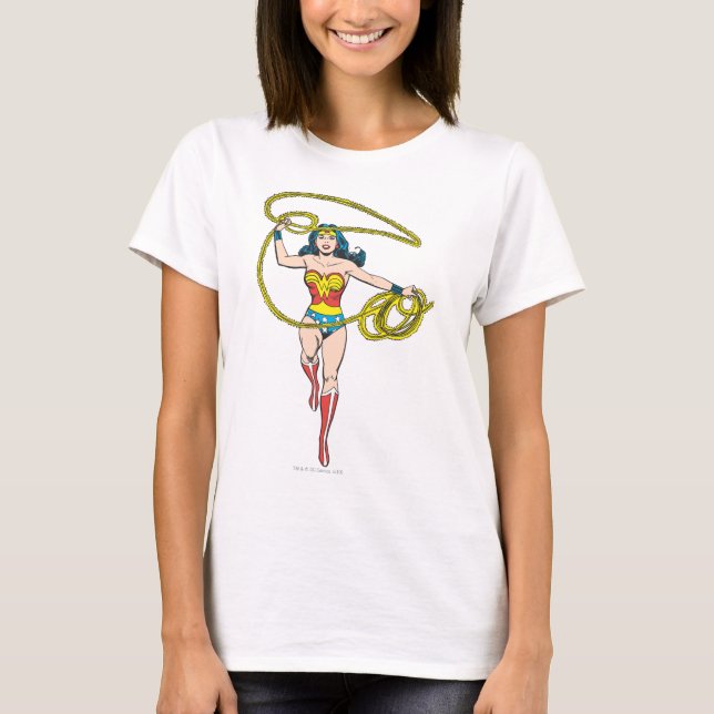 T-shirt Wonder Woman Lasso au-dessus de la tête (Devant)