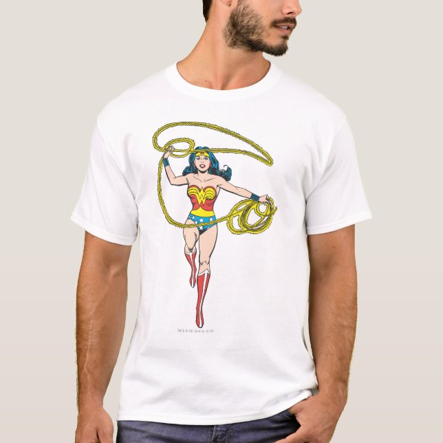 T-shirt Wonder Woman Lasso au-dessus de la tête (Devant)