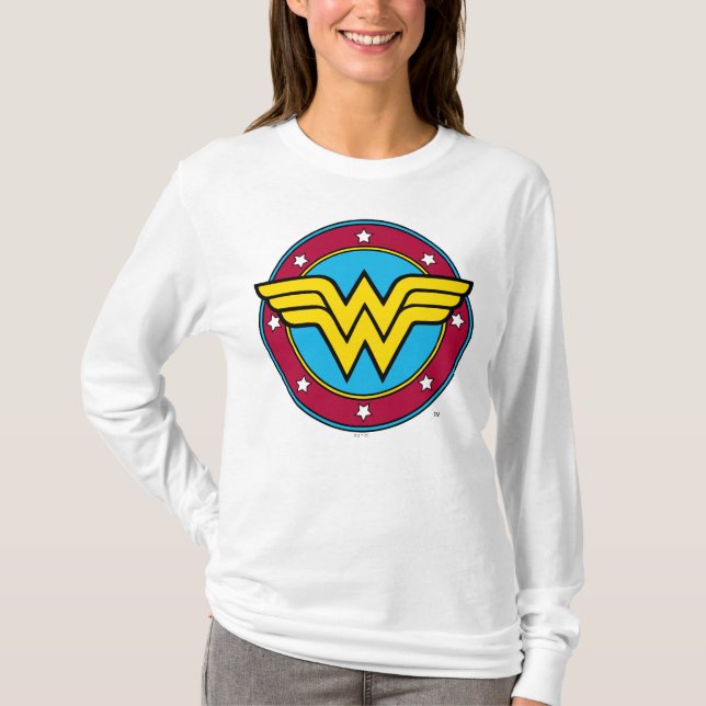 T-shirt Wonder Woman | Logo Cercle & Etoiles (Devant)