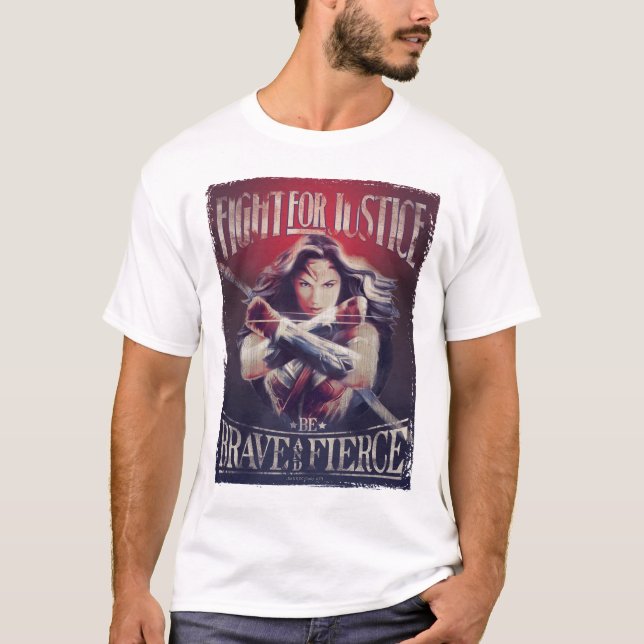 T-shirt Wonder Woman Lutte Pour La Justice (Devant)