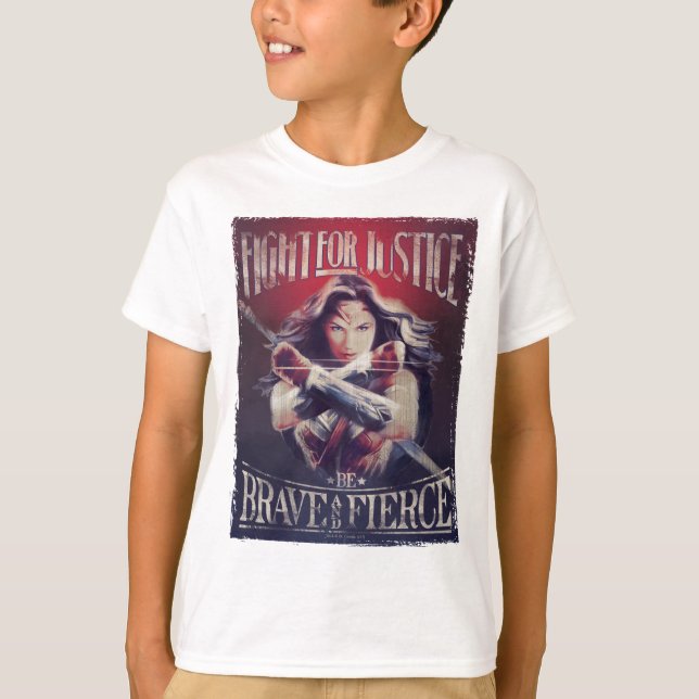 T-shirt Wonder Woman Lutte Pour La Justice (Devant)