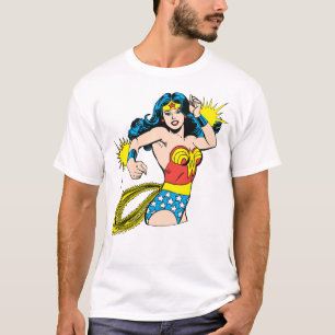 T-shirt Wonder Woman Twist avec des menottes brillantes