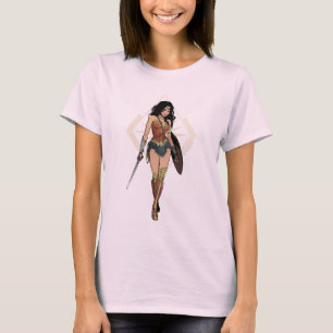 T-shirt Wonder Woman With Sword Comic Art