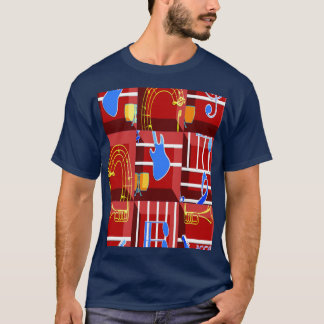 T-shirt Wonderful Music Blue Summer Vibes Geometric Romant