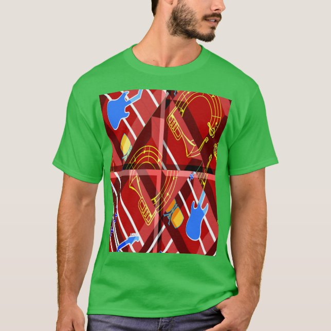 T-shirt Wonderful Music Blue Summer Vibes Geometric Romant (Devant)