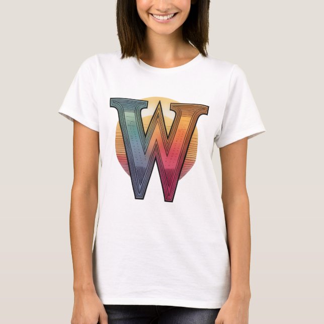T-shirt Wondrant W : Dégradé du coucher du soleil (Devant)