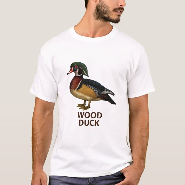 T-shirt Wood Duck T-Shirt: Waterfowl Bird Design  (Devant)