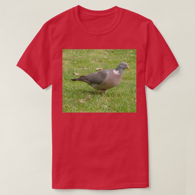T-shirt Wood Pigeon Bird Wildlife Photographie Portrait (Design devant)