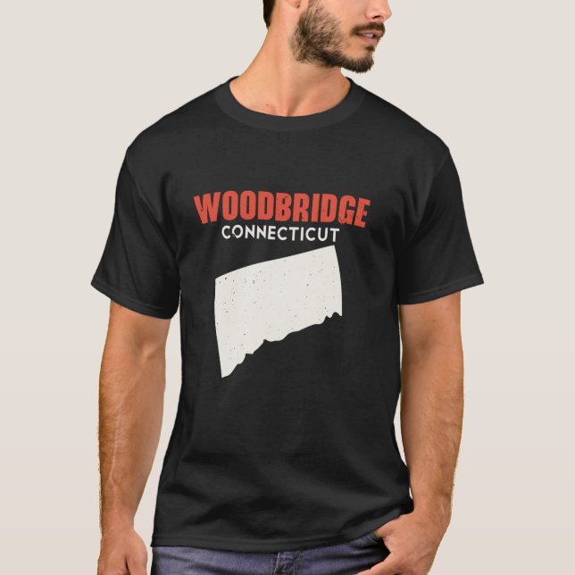 T-shirt Woodbridge Connecticut USA State America Travel Co (Devant)