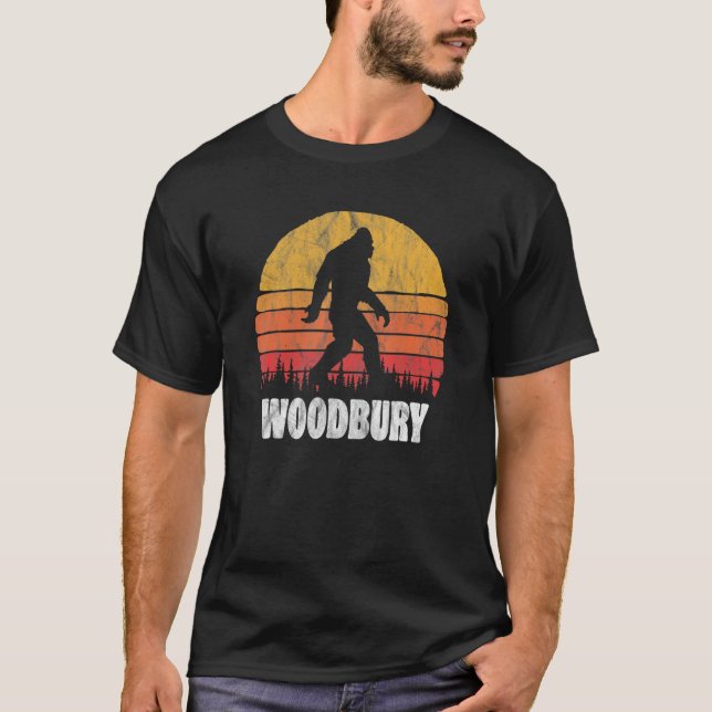 T-shirt Woodbury Vintage 80 Bigoot Retro Sunset (Devant)