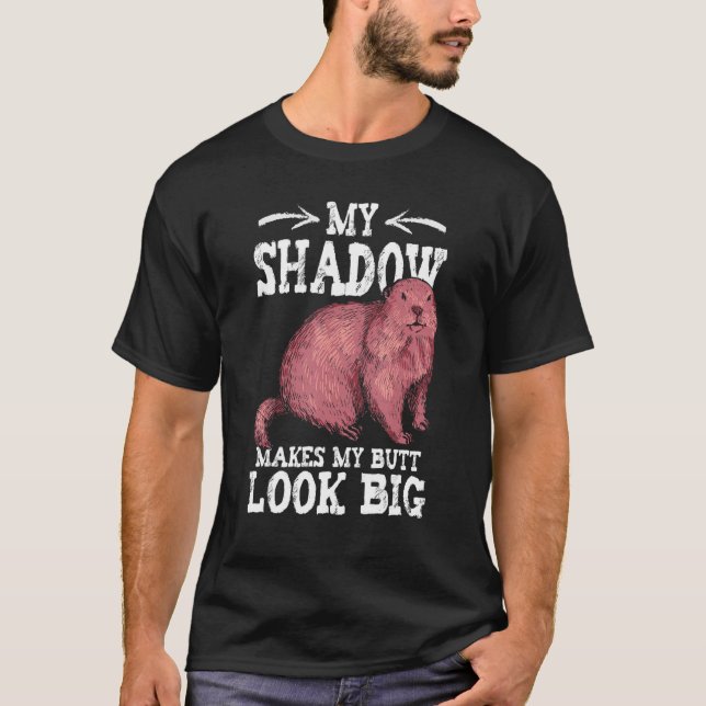 T-shirt Woodchuck Shadow Groundhog Day (Devant)