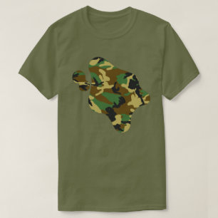 T-shirt Woodland Camo Motif Paint Splat