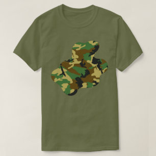 T-shirt Woodland Camo Motif Paint Splat v3