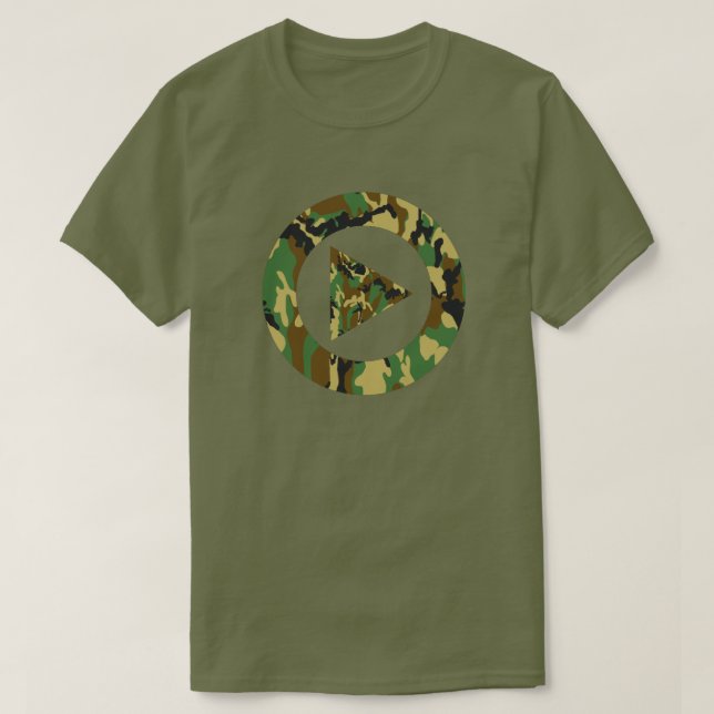 T-shirt Woodland Camo Motif Press Play (Design devant)