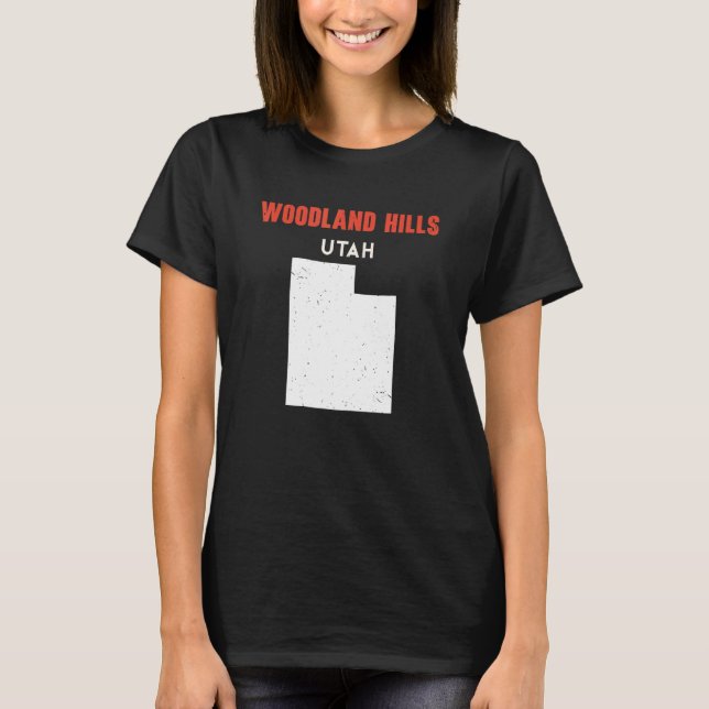 T-shirt Woodland Hills Utah USA State America Travel Utaha (Devant)