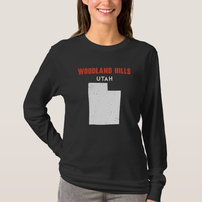 T-shirt Woodland Hills Utah USA State America Travel Utaha (Devant)