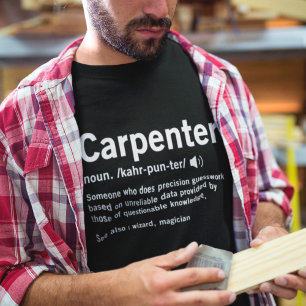 T-shirt Woodworker Carpenter Définition Woodworking Cadeau