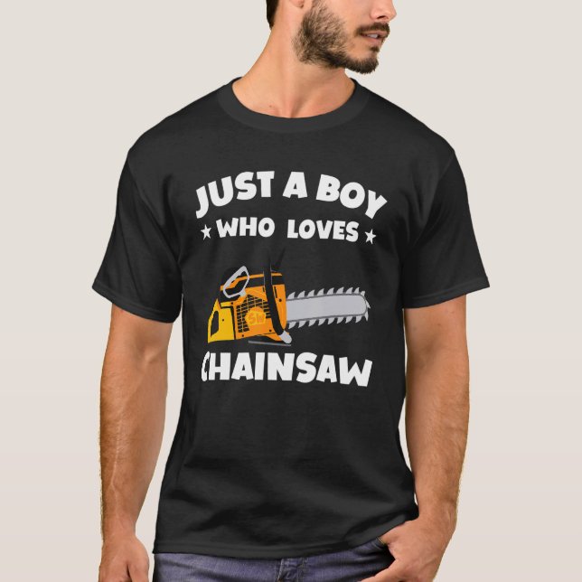 T-shirt Woodworker Chainsaw Tree Cutter  Mens Kids (Devant)