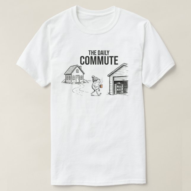 T-shirt Woodworker Daily Commute Coffee – Funny Carpenter  (Design devant)