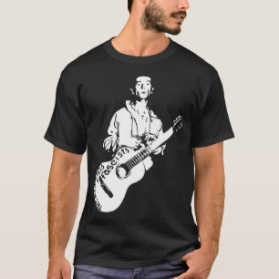 T-shirt Woody Guthrie Cette machine tue la fille de golf d