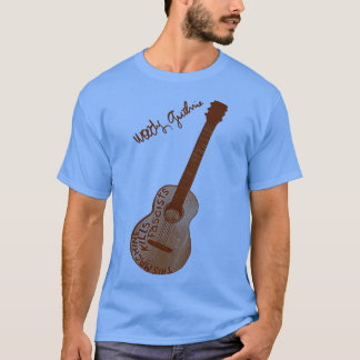 T-shirt Woody Guthrie Cette machine tue la guitare fascist