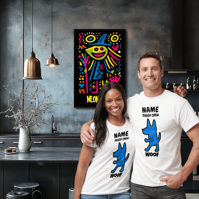 T-shirt Woof Funny Chien - Conception personnalisé (Créateur téléchargé)