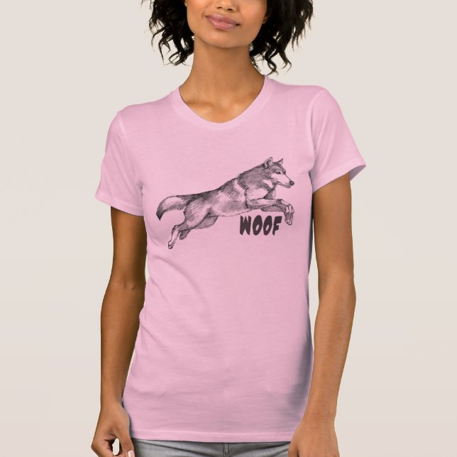 T-shirt WOOF ! Pièce en t (Devant)