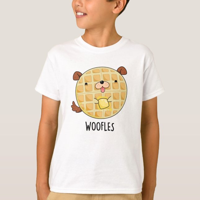 T-shirt Woofles Doggy Doggy Waffle Pun (Devant)