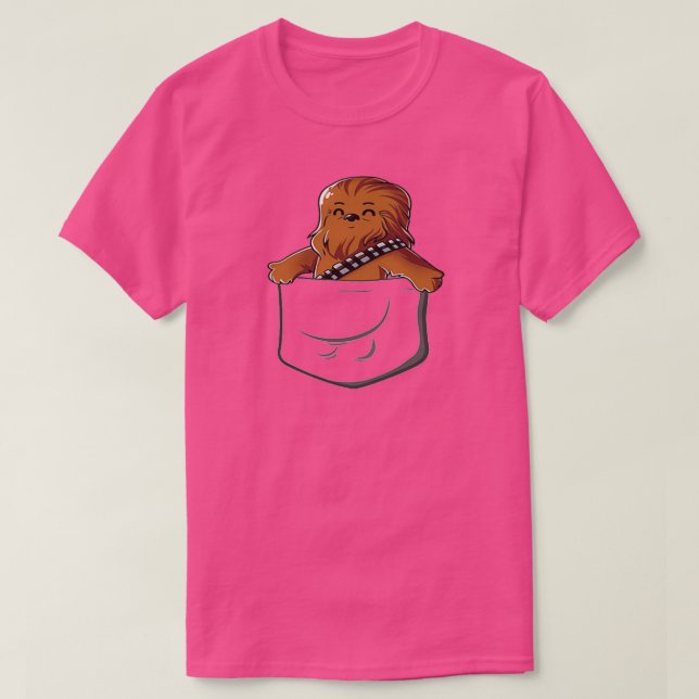 T-shirt Wookie Dans Une Poche Cute Fluffy Drôle Fluffy Woo (Design devant)