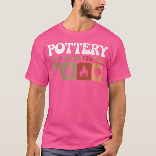 T-shirt Woony Pottery Terre Eau Feu d'Âme Argile Cerami (Devant)