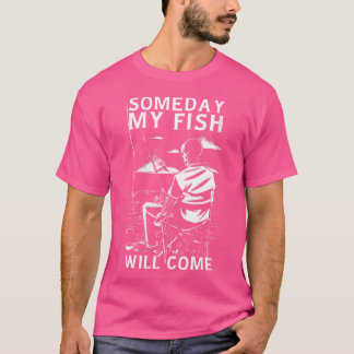 T-shirt Woony Skeleton Pêche Un Jour Mon Poisson Va Com
