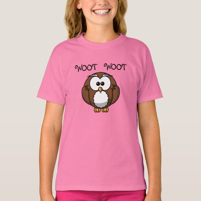 T-shirt Woot Woot Owl Ringer (Devant)
