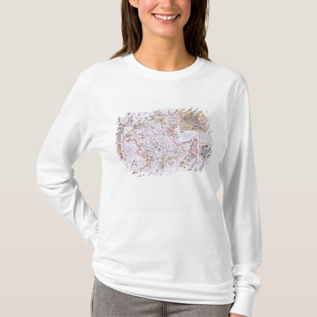 T-shirt Worchestershire, gravé par Jodocus Hondius (Devant)